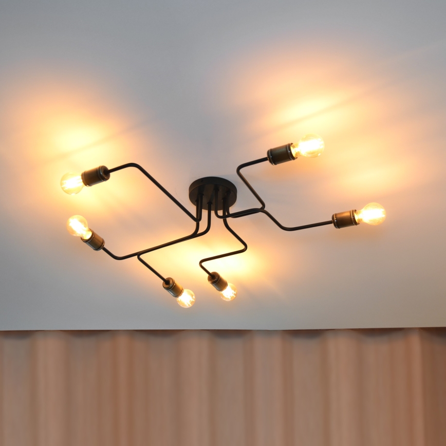 LED Surface-mounted chandelier TUBE 6xE27/15W/230V