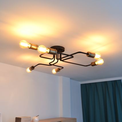 LED Surface-mounted chandelier TUBE 6xE27/15W/230V