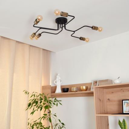 LED Surface-mounted chandelier TUBE 6xE27/15W/230V
