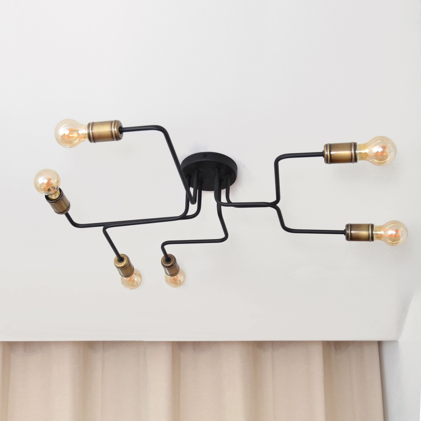 LED Surface-mounted chandelier TUBE 6xE27/15W/230V