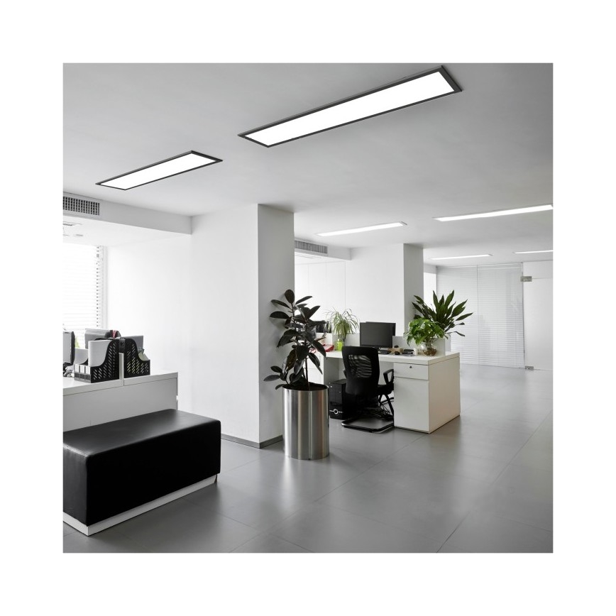 LED Surface-mounted panel BRISBANE LED/36W/230V 4000K 29,5x119 cm black