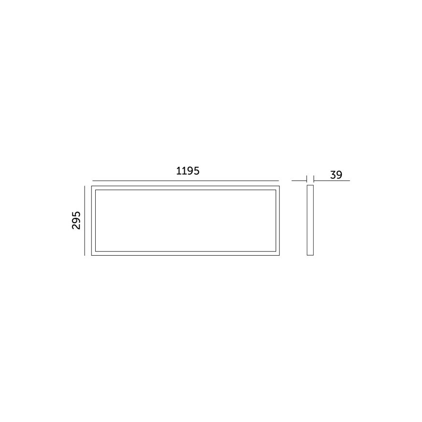 LED Surface-mounted panel BRISBANE LED/36W/230V 4000K 29,5x119 cm white