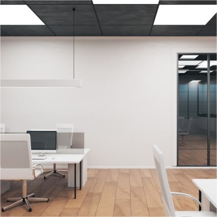 LED Surface-mounted panel BRISBANE LED/36W/230V 4000K 59,5x59,5 cm black