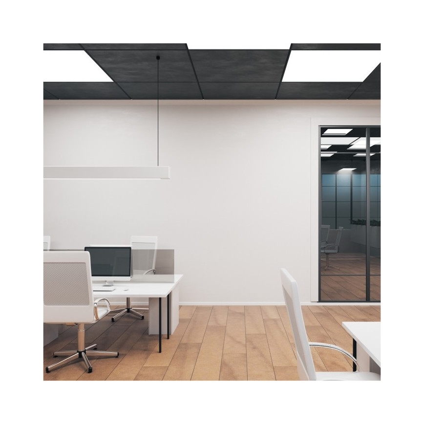 LED Surface-mounted panel BRISBANE LED/36W/230V 4000K 59,5x59,5 cm black