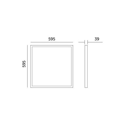 LED Surface-mounted panel BRISBANE LED/36W/230V 4000K 59,5x59,5 cm white