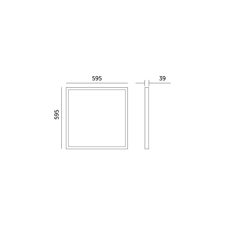 LED Surface-mounted panel BRISBANE LED/36W/230V 4000K 59,5x59,5 cm white