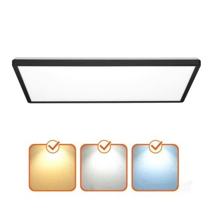 LED Surface-mounted panel NIVERA LED/32W/230V IP54 3000/4000/6000K 29,5x59,5 cm black