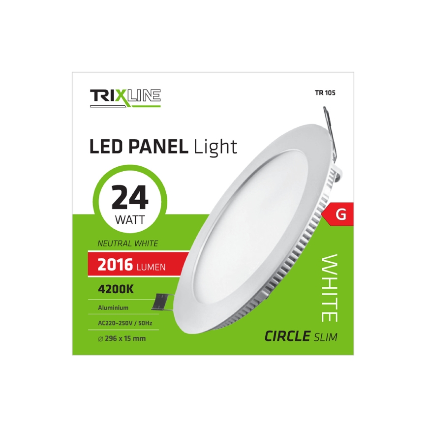 LED Suspended ceiling light ROUND LED/24W/230V 4200K