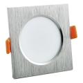 LED suspended ceiling light VENUS LED/7W/230V silver angular