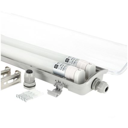 LED T8 Industrial Fluorescent Luminaire 2xG13/18W/230V 6500K IP65 127 cm
