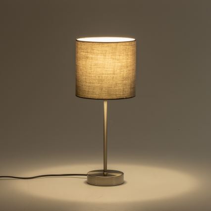 LED Table Lamp 1x E14 (5W, 230V) — Grey / Matte Chrome
