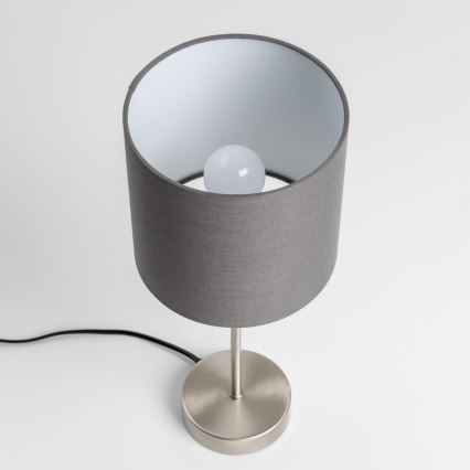 LED Table Lamp 1x E14 (5W, 230V) — Grey / Matte Chrome