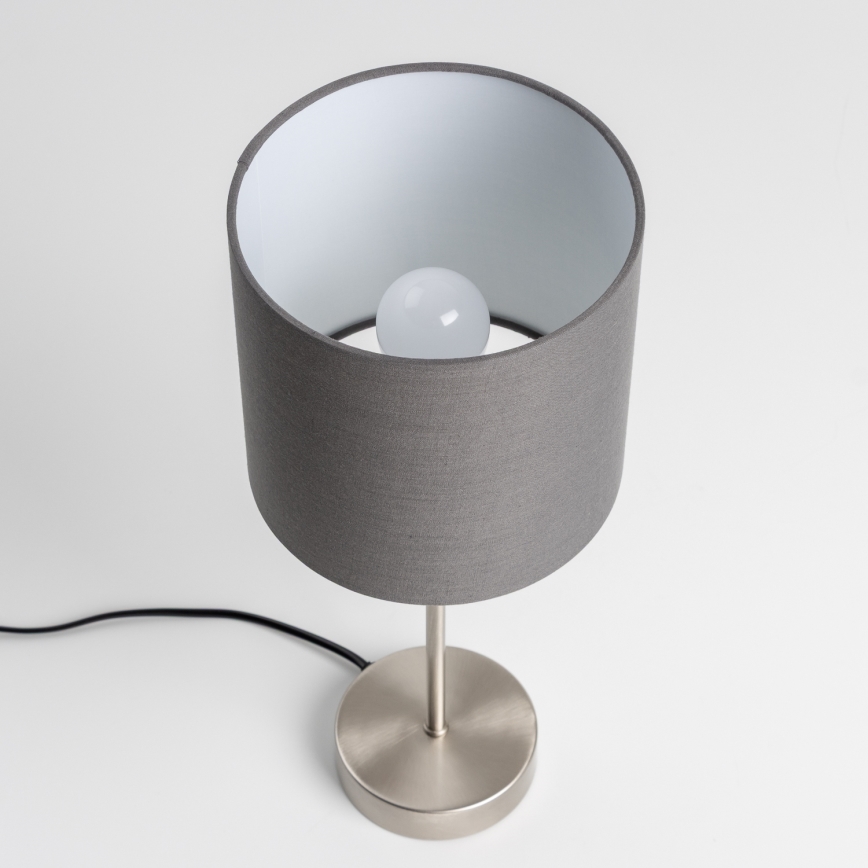 LED Table Lamp 1x E14 (5W, 230V) — Grey / Matte Chrome