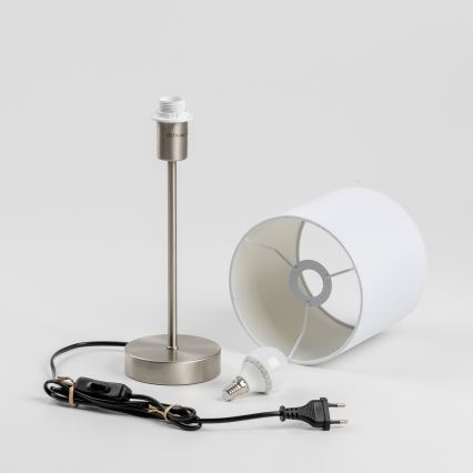 LED Table Lamp 1xE14/5W/230V White/Matte Chrome