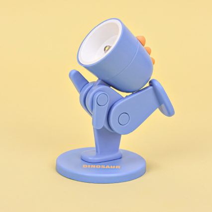 LED Table Lamp LED/0.06W/3xLR41 Dinosaur Blue
