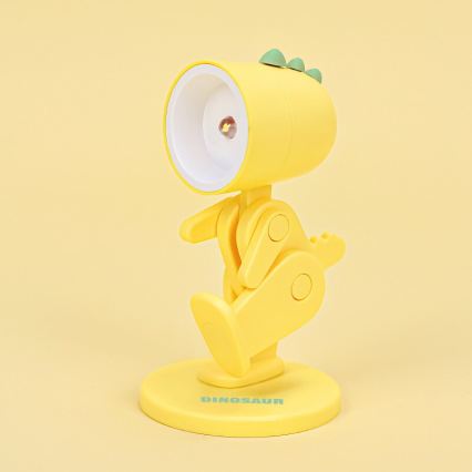 LED Table Lamp LED/0.06W/3xLR41 Dinosaur Yellow
