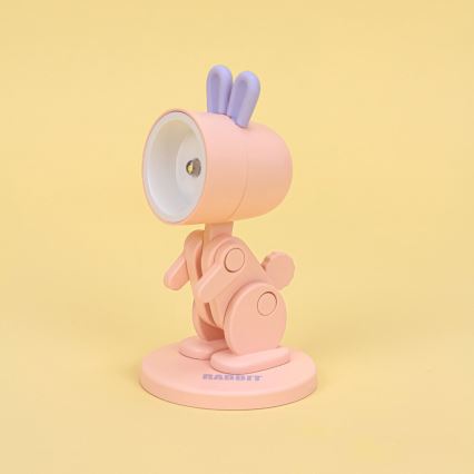 LED Table Lamp LED/0,06W/3xLR41 Rabbit Pink