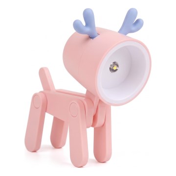 LED Table Lamp LED/0,06W/3xLR41 reindeer pink