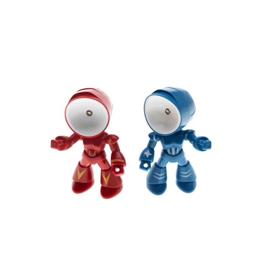 LED Table Lamp LED/0.06W/3xLR41 Robot Red