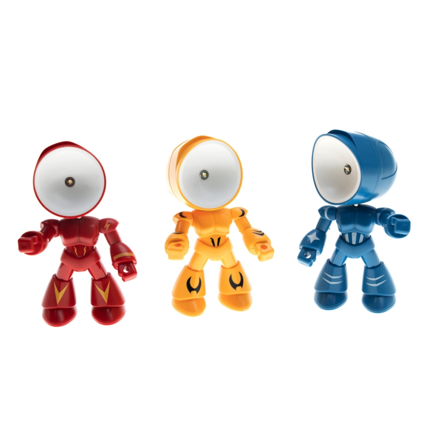 LED Table Lamp LED/0.06W/3xLR41 Robot Red