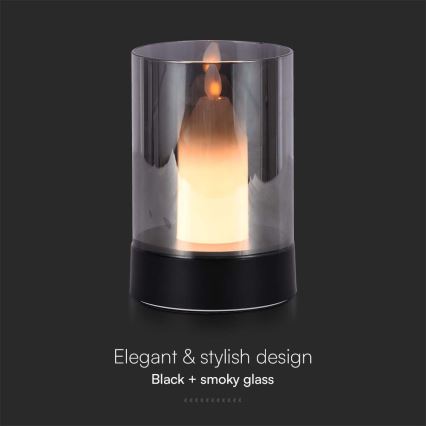 LED Dimmable table rechargeable lamp LED/2W/5V 3000K 2400 mAh black