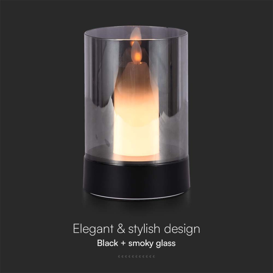 LED Dimmable table rechargeable lamp LED/2W/5V 3000K 2400 mAh black