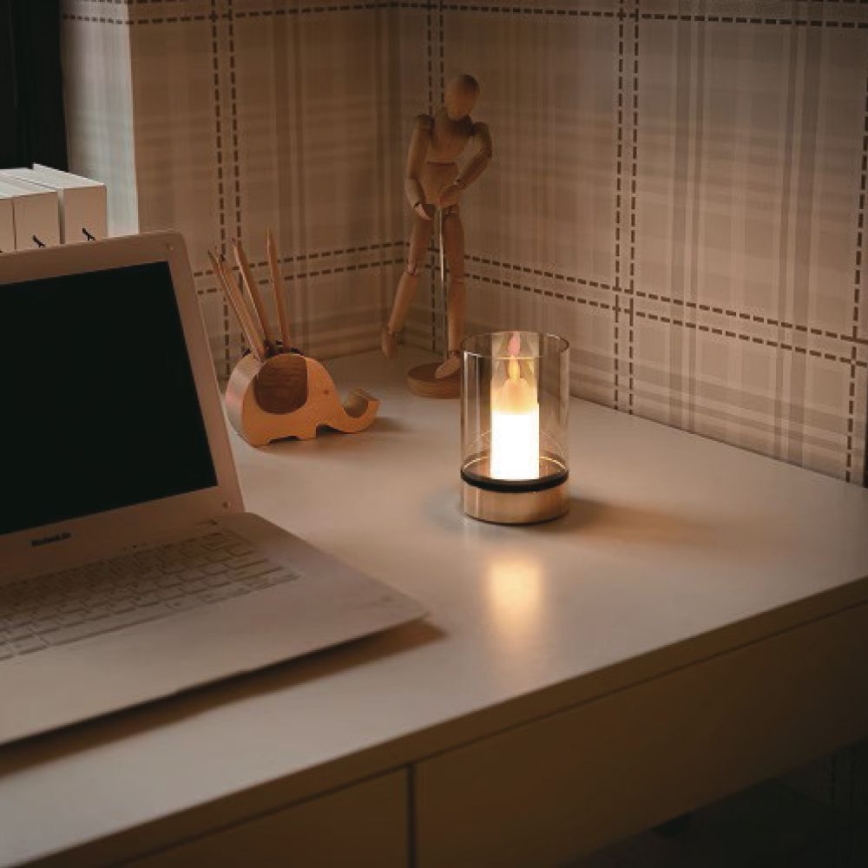 LED Dimmable table rechargeable lamp LED/2W/5V 3000K 2400 mAh copper