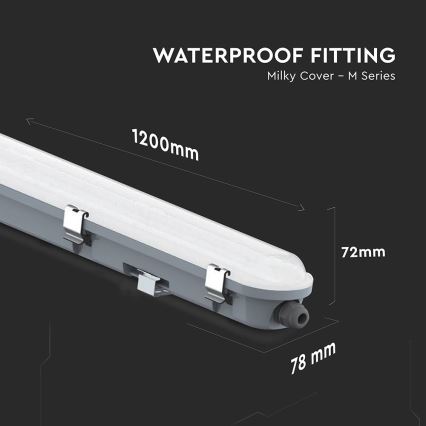 LED industrial batten luminaire with motion and dusk sensor LED/36W/230V 4000K IP65 120 cm