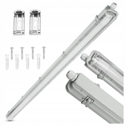LED Technical T8 Fluorescent Fixture, 1x G13 / 20W / 230V, 4000K, 120 cm, IP65, White