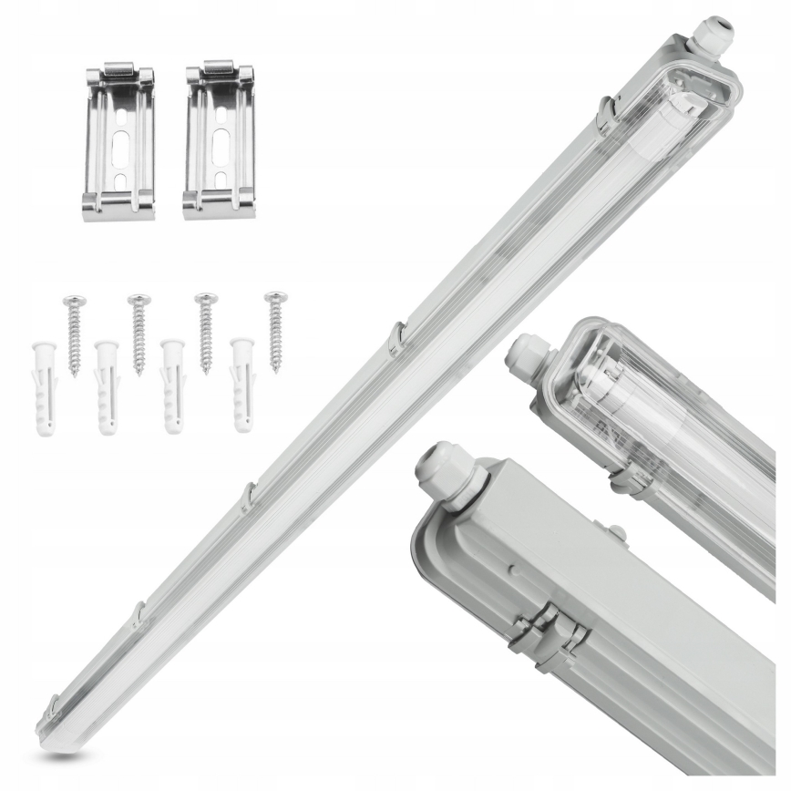 LED Technical T8 Fluorescent Fixture, 1x G13 / 20W / 230V, 4000K, 120 cm, IP65, White