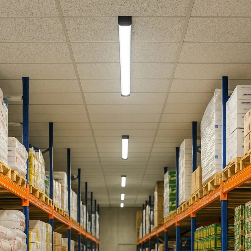 LED Tube Light Fixture LED/30W/230V 4000K 90 cm Black