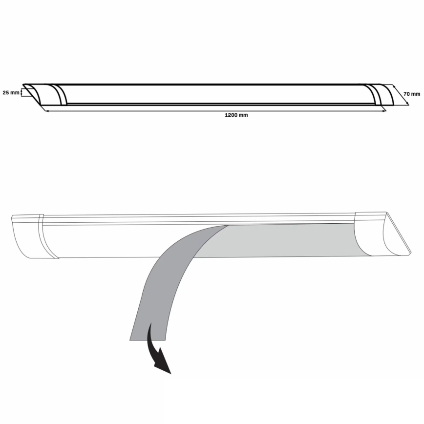 LED Under kitchen cabinet light LED/36W/230V 4000K 120 cm white