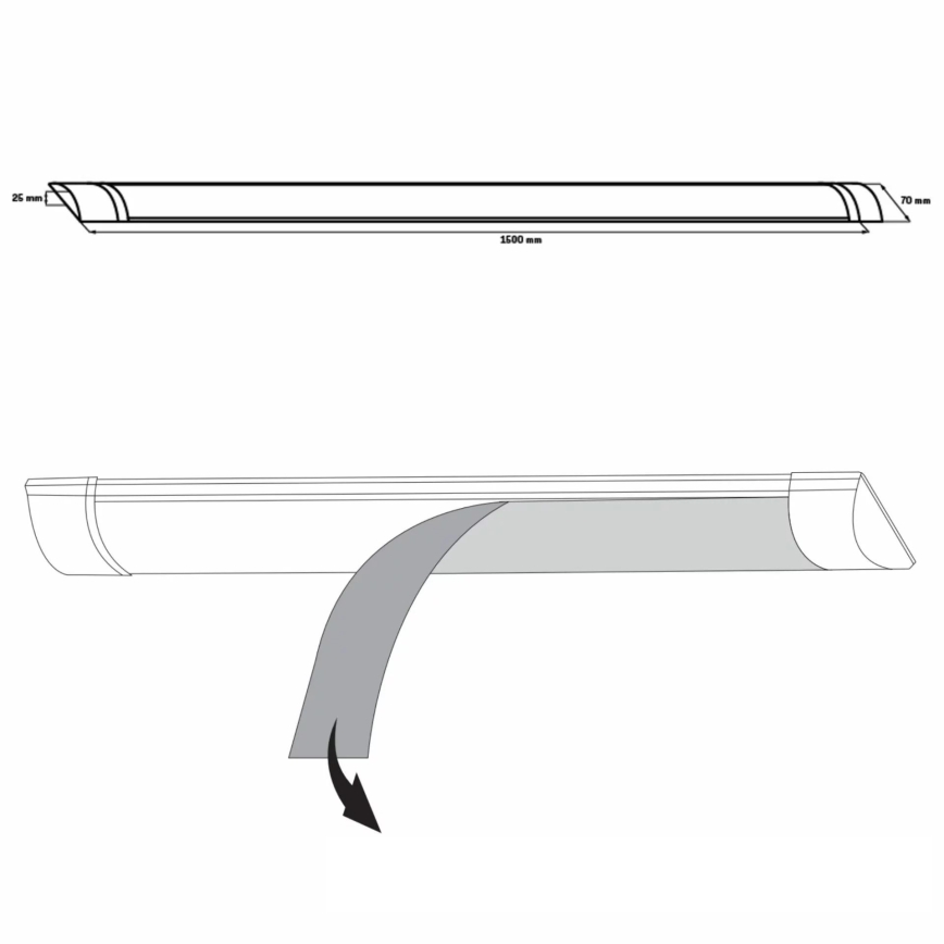 LED Under kitchen cabinet light LED/50W/230V 4000K 150 cm white