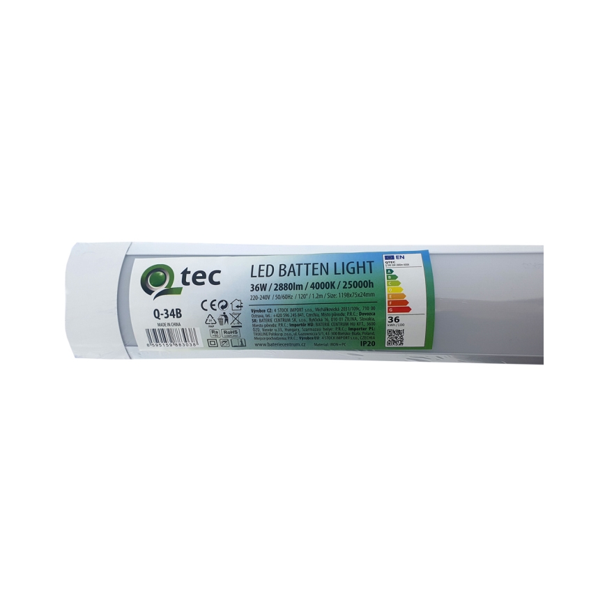 LED Under kitchen cabinet light QTEC LED/36W/230V 120 cm white