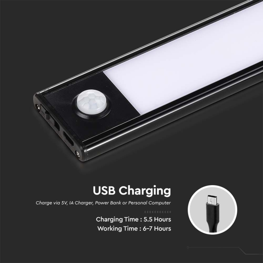 LED Under kitchen cabinet light with a sensor LED/2W/5V 3000K