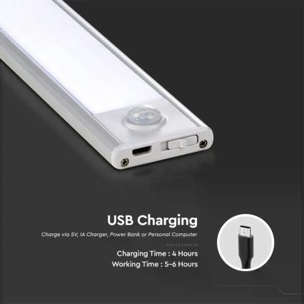 LED Under kitchen cabinet light with sensor LED/1,5W/5V 1500 mAh 4000K