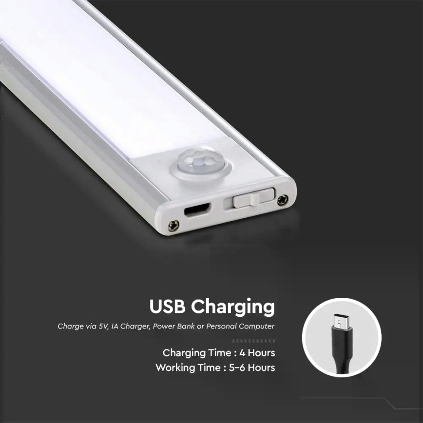 LED Under kitchen cabinet light with sensor LED/1,5W/5V 1500 mAh 4000K