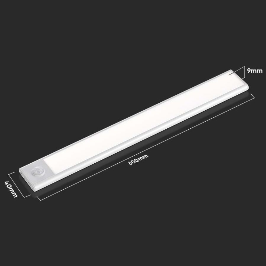 LED Under kitchen cabinet light with sensor LED/2,5W/5V 3000 mAh 3000K