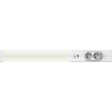 LED Under kitchen cabinet light with sockets and USB ports LED/18W/230V 4000K silver