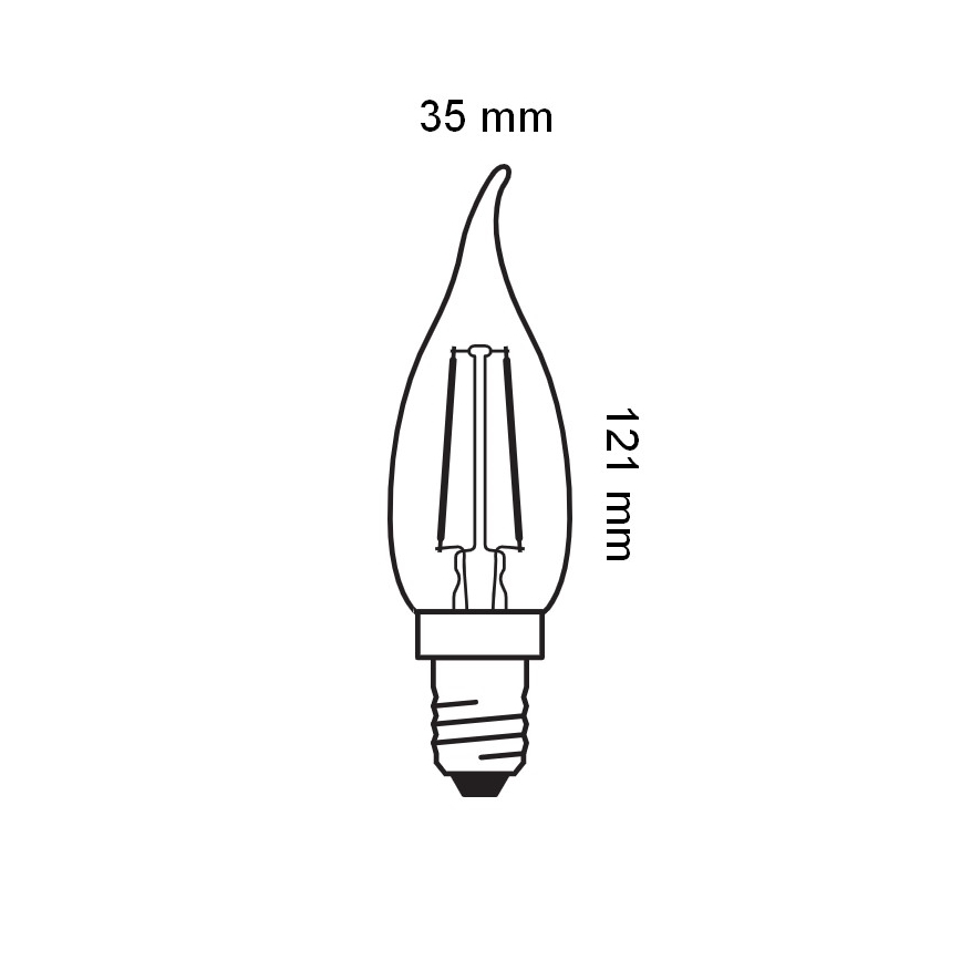 LED Vintage Filament Bulb E14/1.5W/230V 2400K - Osram