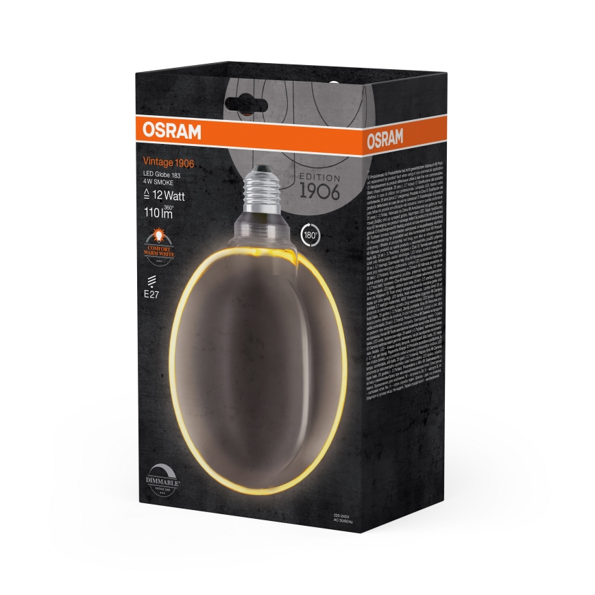 Dimmable LED bulb VINTAGE FILAMENT E27/4W/230V 1800K - Osram