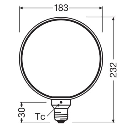 Dimmable LED bulb VINTAGE FILAMENT E27/4W/230V 1800K - Osram