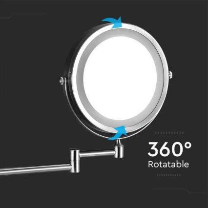 LED Wall cosmetic mirror LED/3W/6V IP44