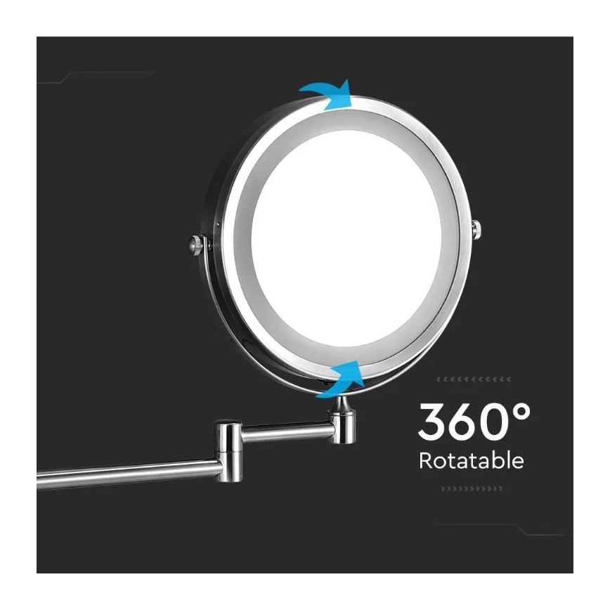 LED Wall cosmetic mirror LED/3W/6V IP44