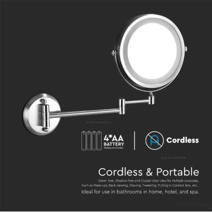 LED Wall cosmetic mirror LED/3W/6V IP44