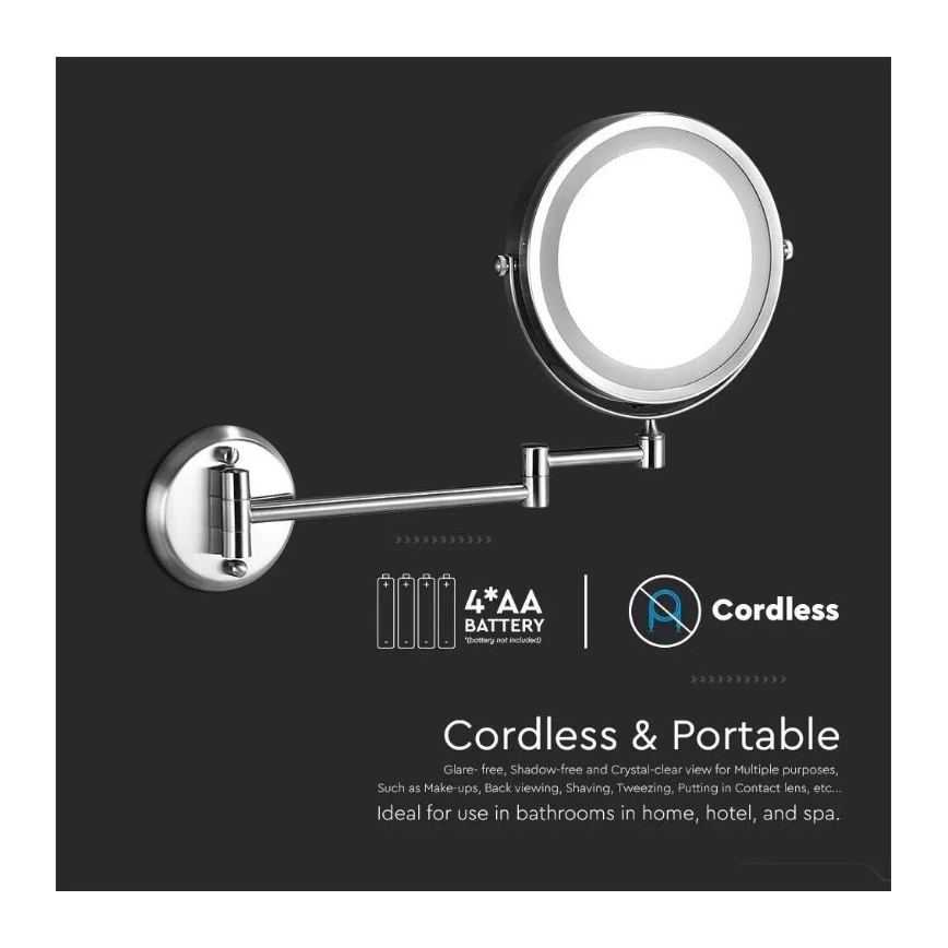 LED Wall cosmetic mirror LED/3W/6V IP44