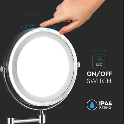 LED Wall cosmetic mirror LED/3W/6V IP44