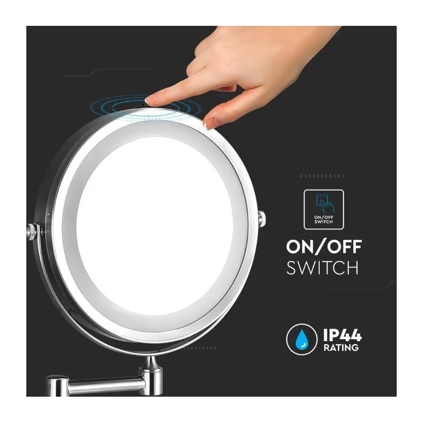 LED Wall cosmetic mirror LED/3W/6V IP44