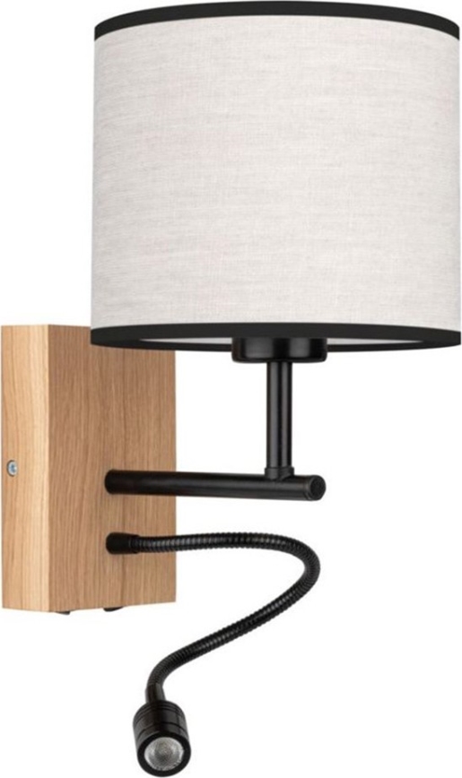 LED Wall lamp BOHO 1xE27/25W/230V + LED/1W/230V oak