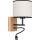 LED Wall lamp BOHO 1xE27/25W/230V + LED/1W/230V oak